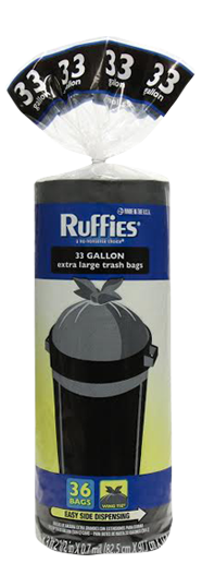 Ruffies Pro 1124921 Jumbo 39 gal Trash Bags Clear - Count of 40, 6 - Foods  Co.
